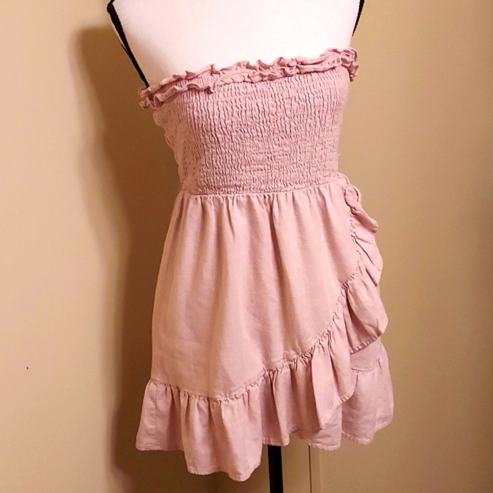 Le Lis Pink Ruffled Smocked Top